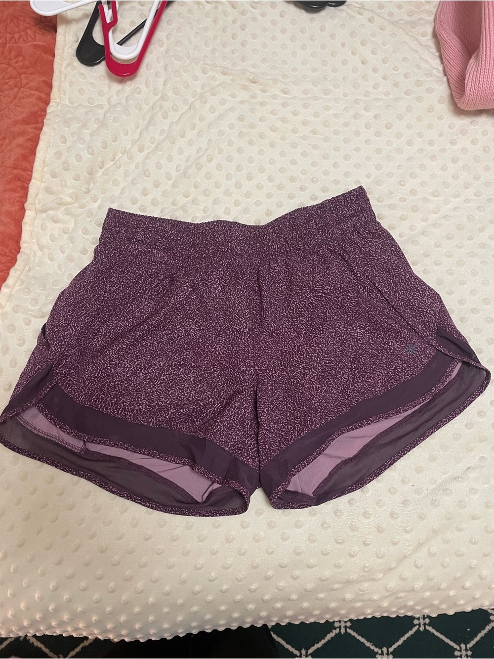 Athleta Purple Heathered Athletic Running Shorts